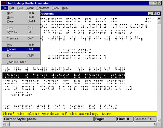 Duxbury Braille Translator